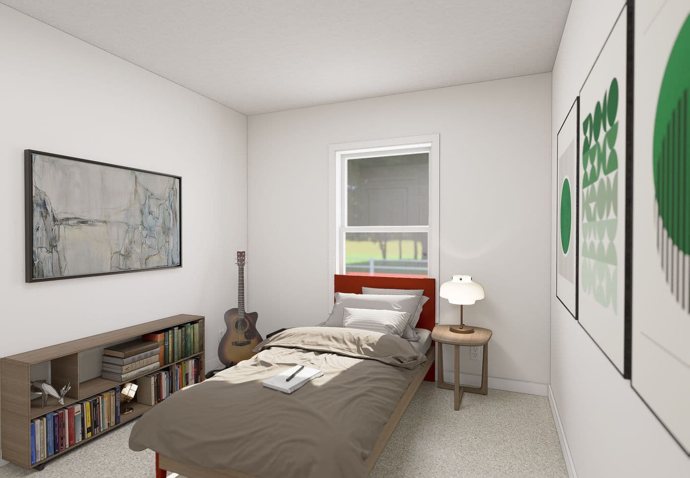 The 5017 IMAGINE Guest Bedroom. This Manufactured Mobile Home features 3 bedrooms and 2 baths.