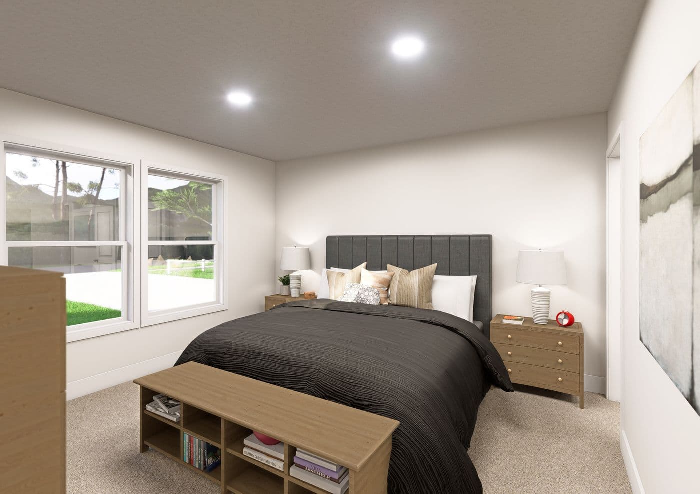 The ANNIVERSARY 2848 Primary Bedroom. This Manufactured Mobile Home features 3 bedrooms and 2 baths.