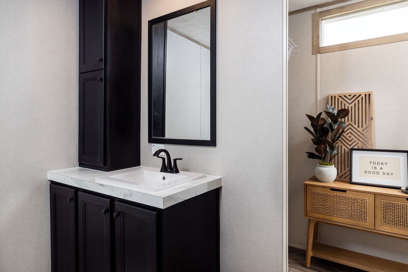 The STERLING ANNIVERSARY Primary Bathroom. This Manufactured Mobile Home features 3 bedrooms and 2 baths.