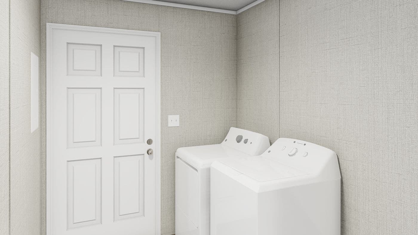 The COASTAL BREEZE II 28X56 Utility Room. This Manufactured Mobile Home features 3 bedrooms and 2 baths.