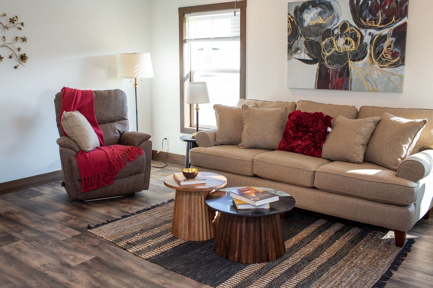 The RAMSEY 75 MOD Living Room. This Modular Home features 4 bedrooms and 2 baths.