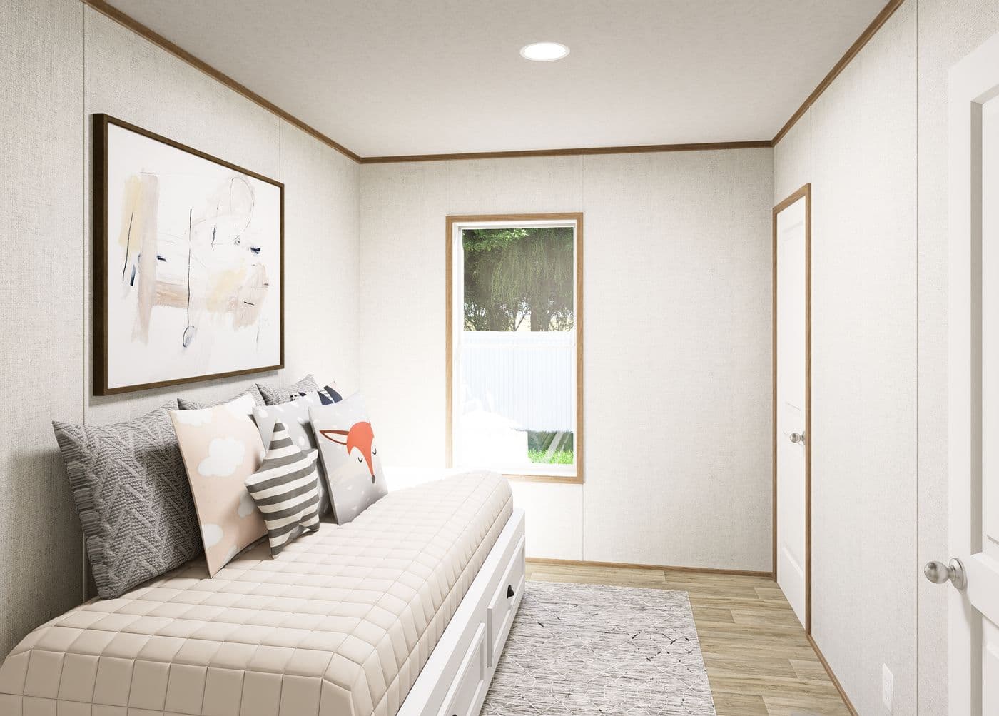 The BEACON  16X66 Guest Bedroom. This Manufactured Mobile Home features 3 bedrooms and 2 baths.