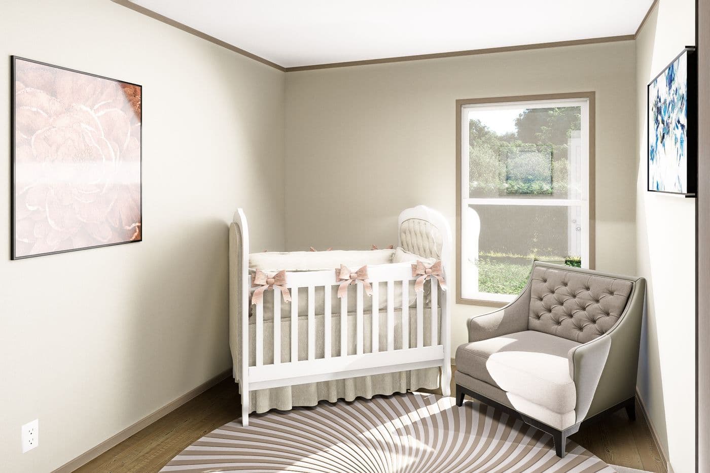 The MARINER Guest Bedroom. This Manufactured Mobile Home features 3 bedrooms and 2 baths.