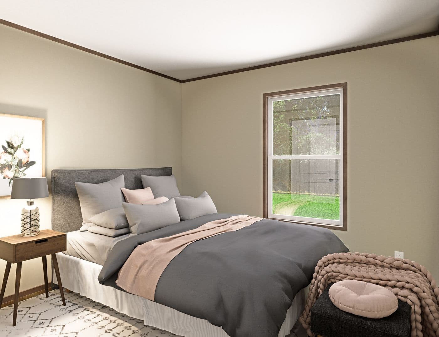 The MOROCCO Guest Bedroom. This Manufactured Mobile Home features 4 bedrooms and 2 baths.