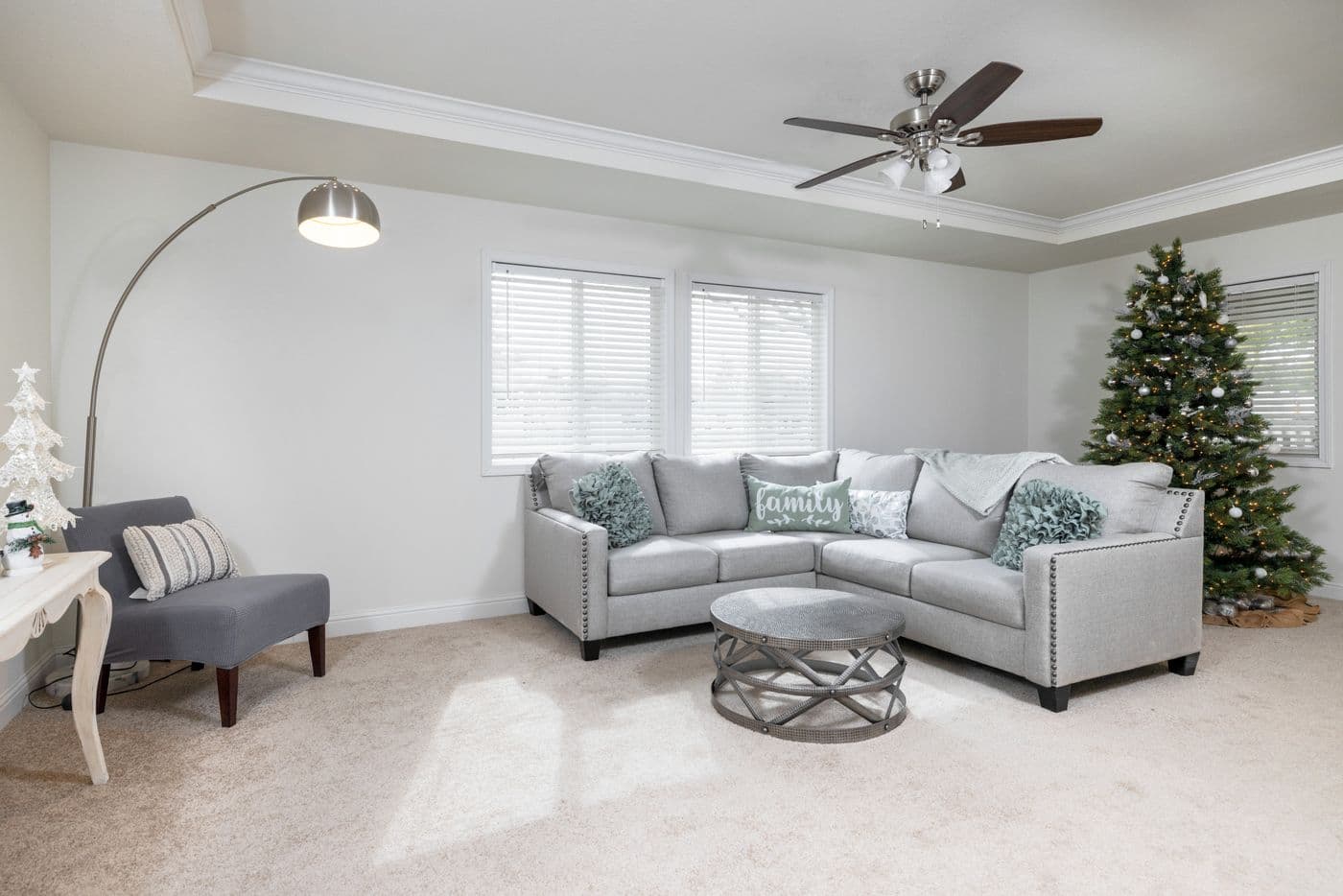 The FAIRPOINT 24403A Living Room. This Manufactured Mobile Home features 3 bedrooms and 2 baths.