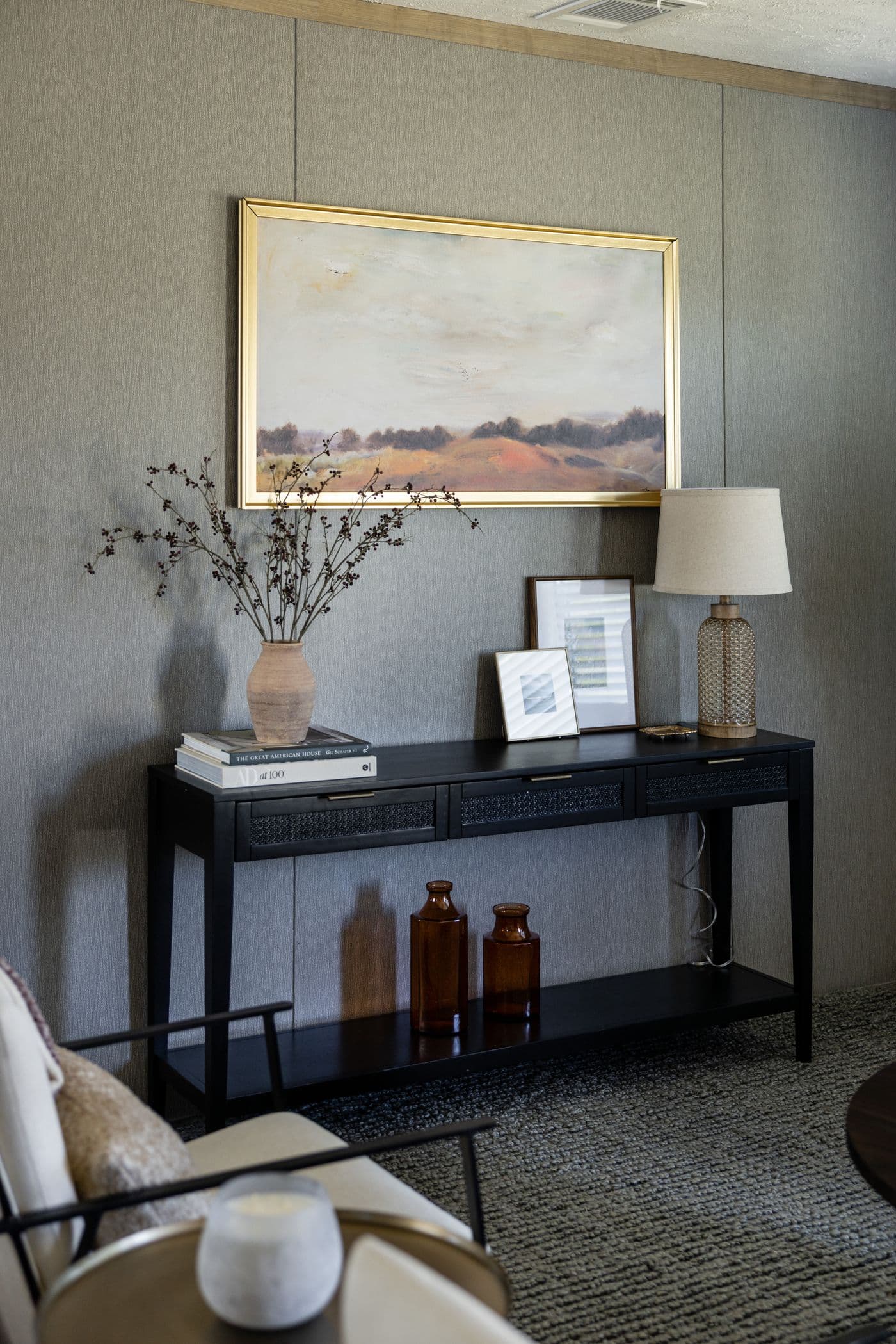 The STERLING ANNIVERSARY Living Room. This Manufactured Mobile Home features 3 bedrooms and 2 baths.