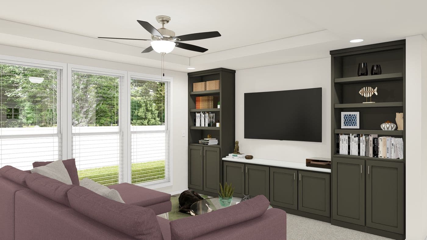The ING524F WISTERIA            GW Living Room. This Manufactured Mobile Home features 3 bedrooms and 2 baths.