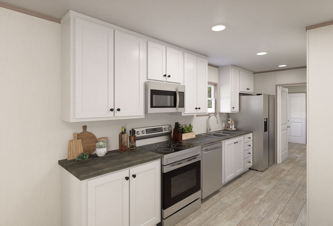 The FLEX ANNIVERSARY Kitchen. This Manufactured Mobile Home features 3 bedrooms and 2 baths.