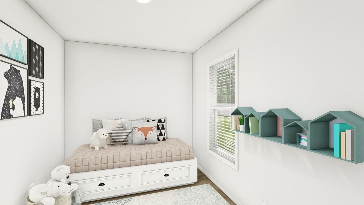 The DRM484F 48'              DREAM Bedroom. This Manufactured Mobile Home features 4 bedrooms and 2 baths.