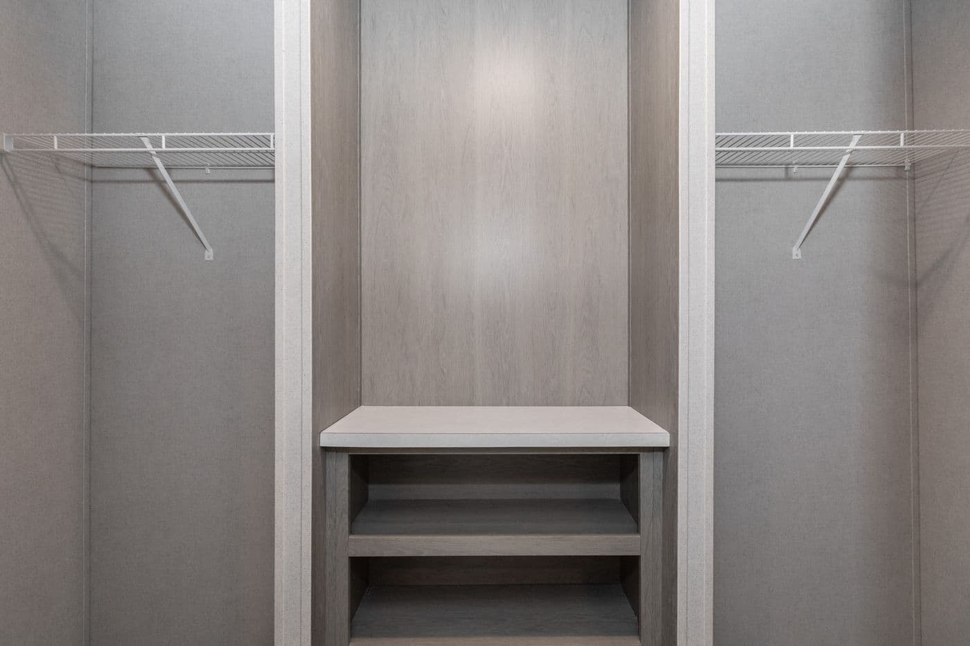 The PLATINUM ANNIVERSARY Primary Bedroom. This Manufactured Mobile Home features 3 bedrooms and 2 baths.
