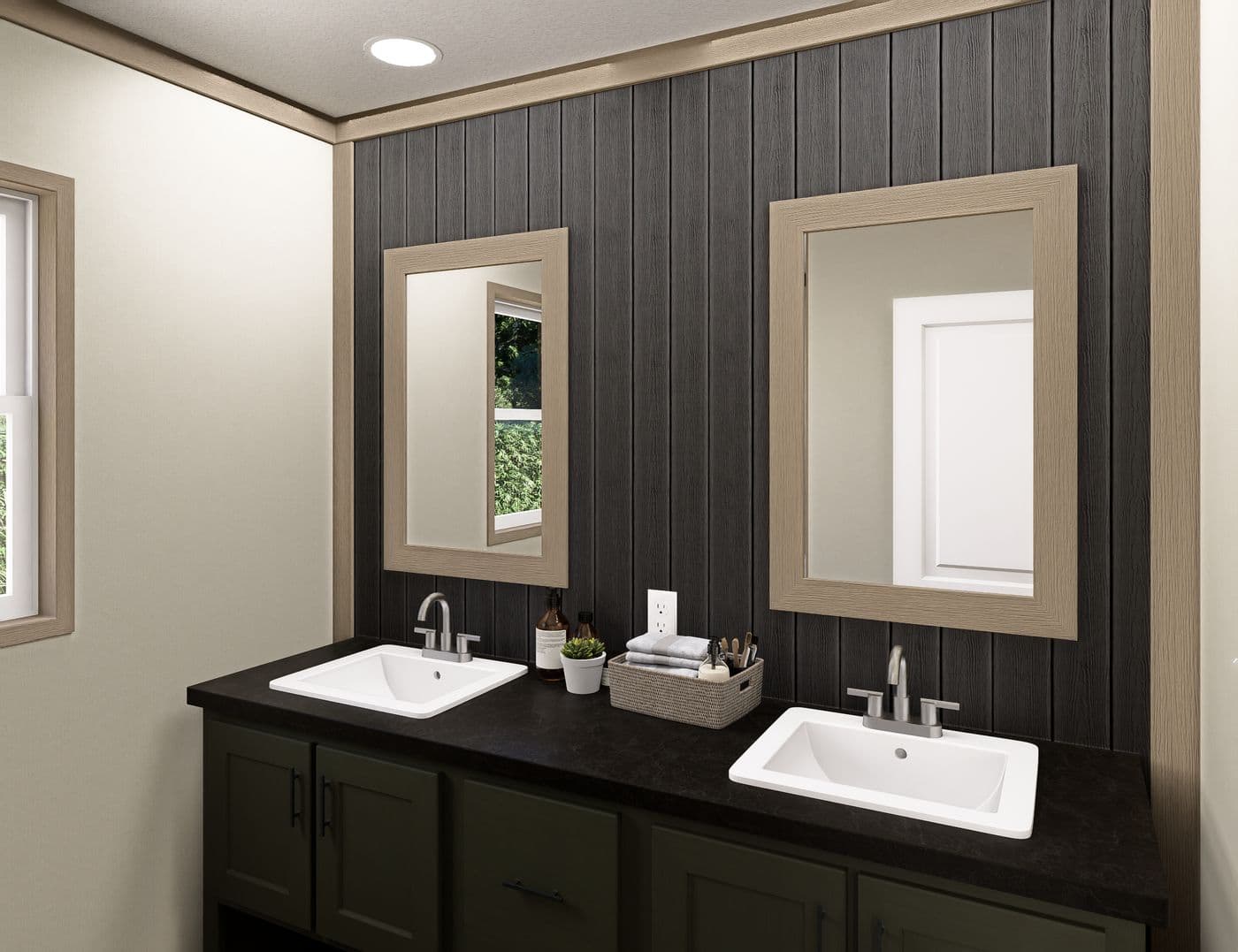 The SYDNEY Primary Bathroom. This Manufactured Mobile Home features 3 bedrooms and 2 baths.