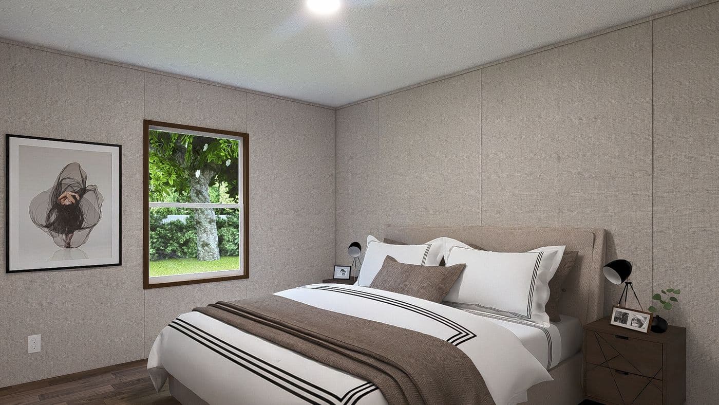 The SYCAMORE Bedroom. This Manufactured Mobile Home features 4 bedrooms and 2 baths.