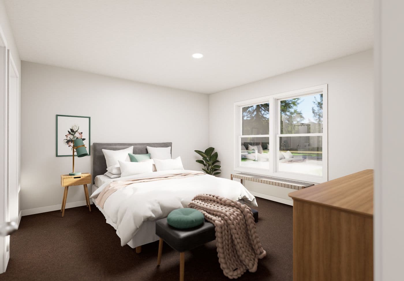 The 5030 IMAGINE Primary Bedroom. This Manufactured Mobile Home features 2 bedrooms and 2 baths.