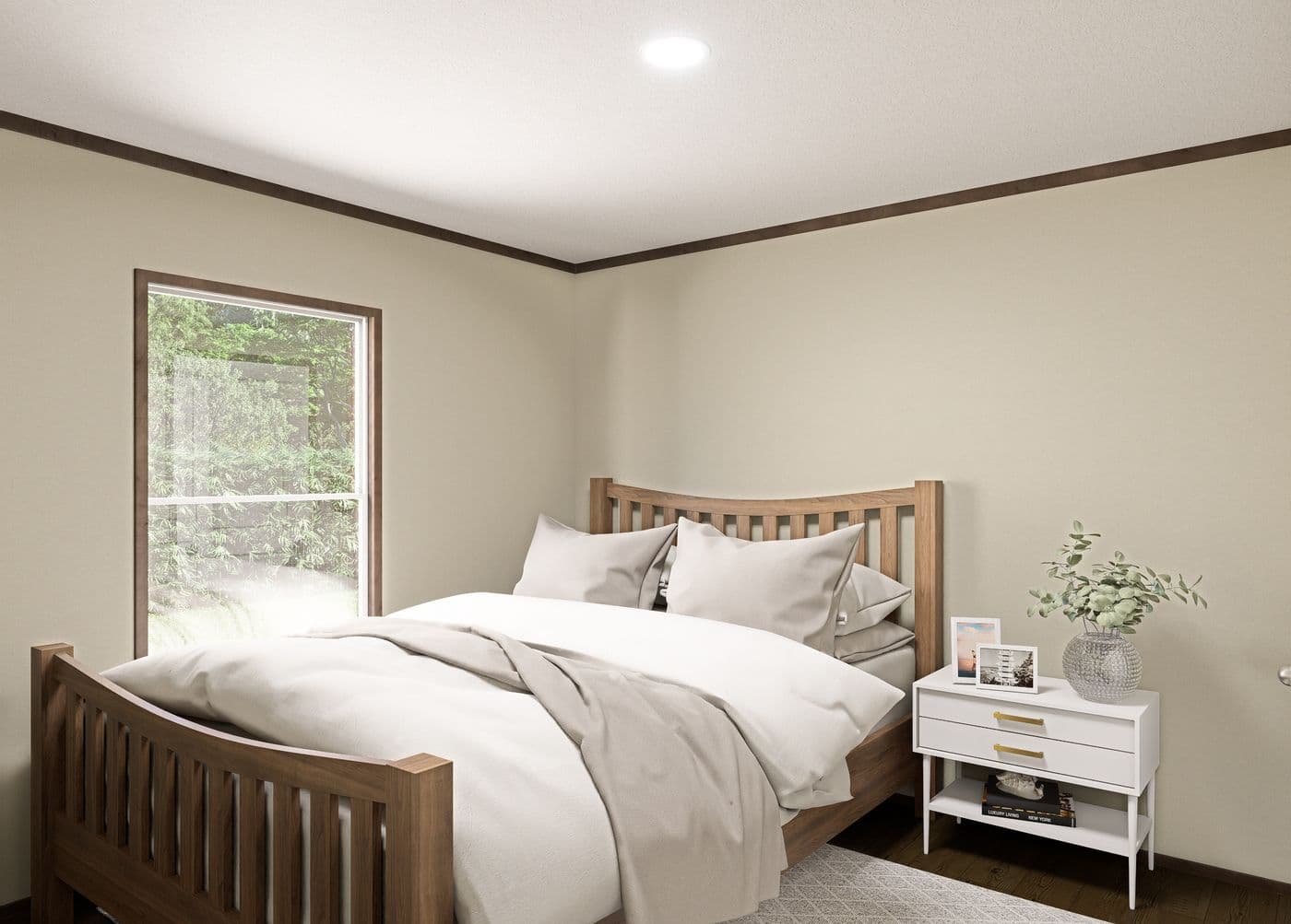 The DESOTO Bedroom. This Manufactured Mobile Home features 3 bedrooms and 2 baths.
