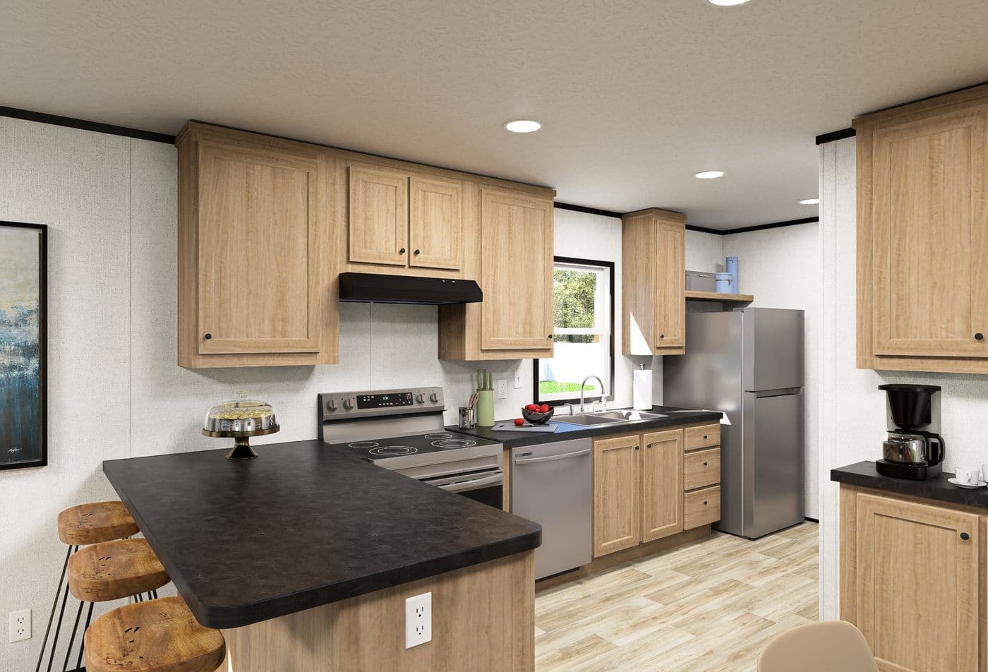 The OASIS Kitchen. This Manufactured Mobile Home features 3 bedrooms and 2 baths.