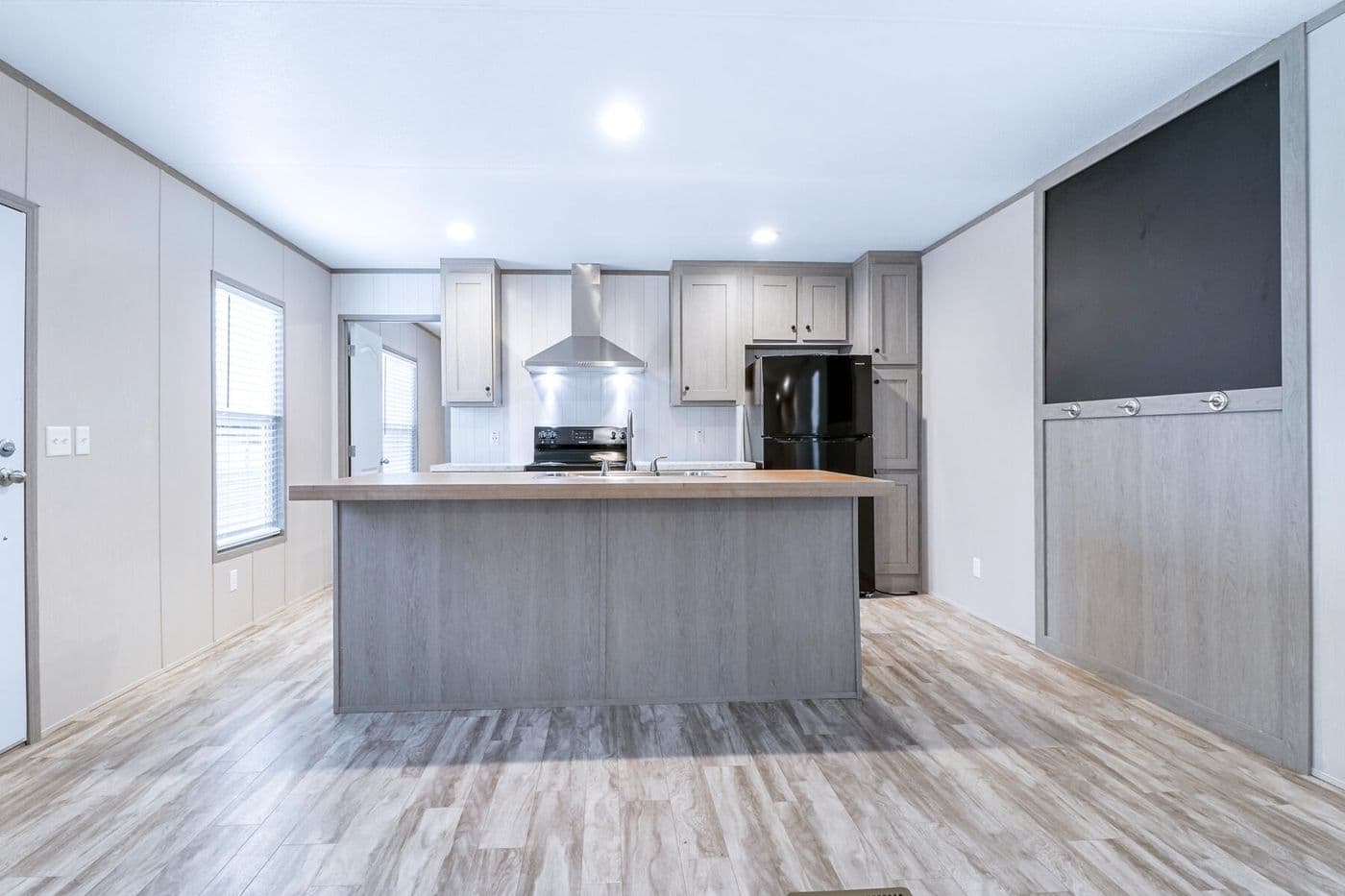 The BREEZE 16723A Exterior. This Manufactured Mobile Home features 3 bedrooms and 2 baths.