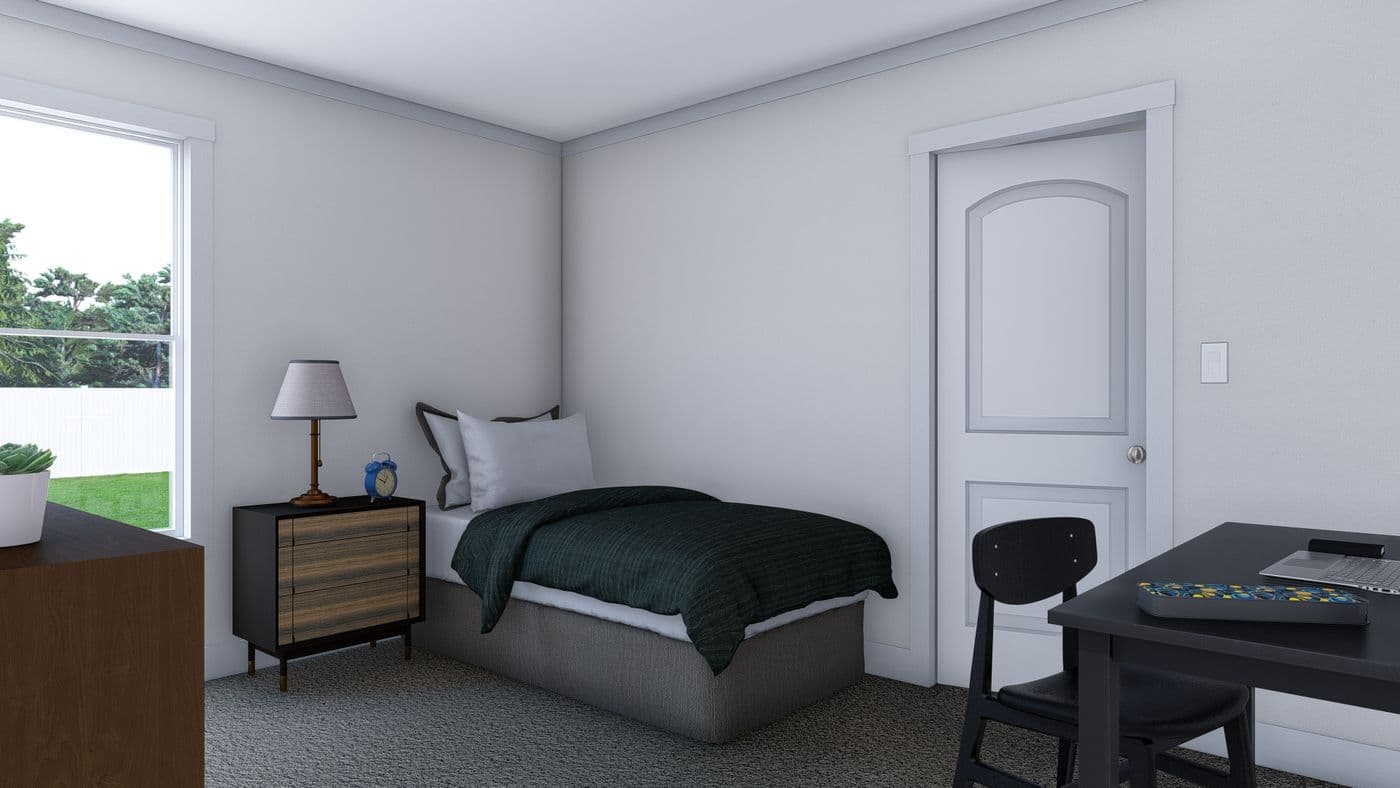 The SUPERFLY Bedroom. This Modular Home features 5 bedrooms and 2 baths.