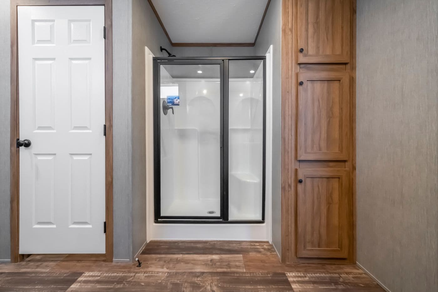 The BLACK DIAMOND Primary Bathroom. This Manufactured Mobile Home features 3 bedrooms and 2 baths.