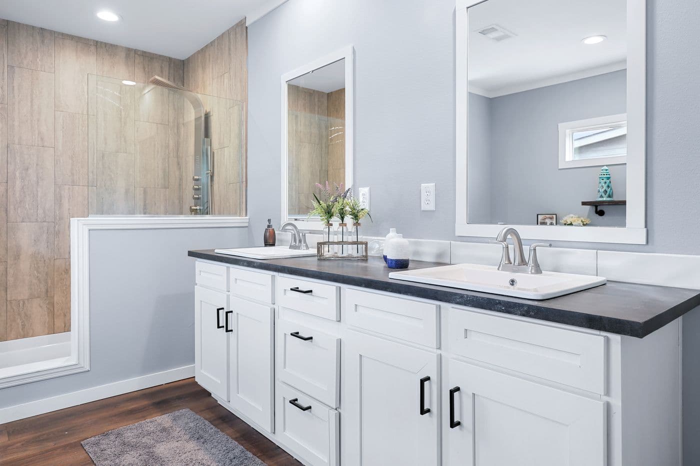 The THE ATLAS Primary Bathroom. This Manufactured Mobile Home features 4 bedrooms and 3 baths.