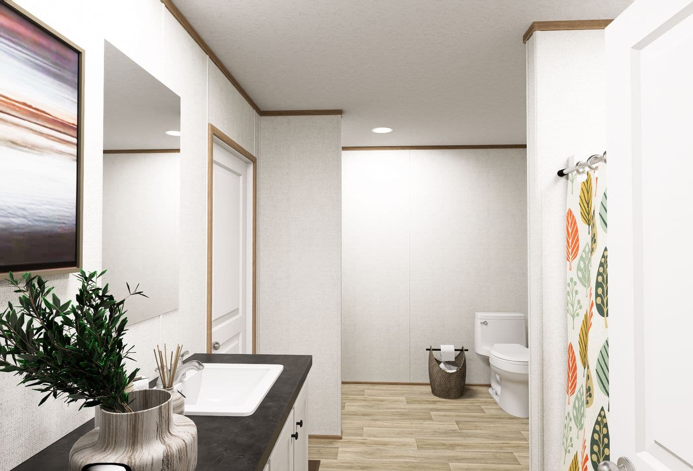The ELEMENT Primary Bathroom. This Manufactured Mobile Home features 3 bedrooms and 2 baths.