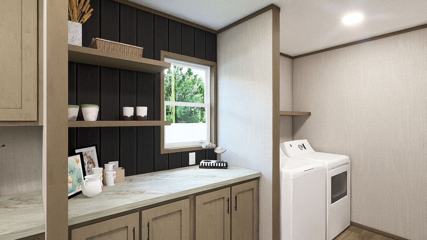 The MOROCCO Utility Room. This Manufactured Mobile Home features 4 bedrooms and 2 baths.