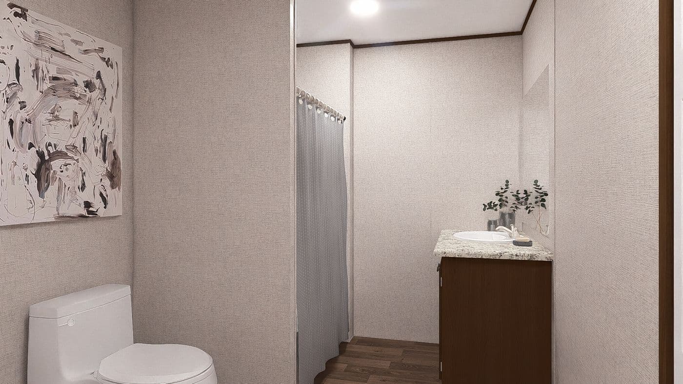The CEDAR Primary Bathroom. This Manufactured Mobile Home features 3 bedrooms and 2 baths.