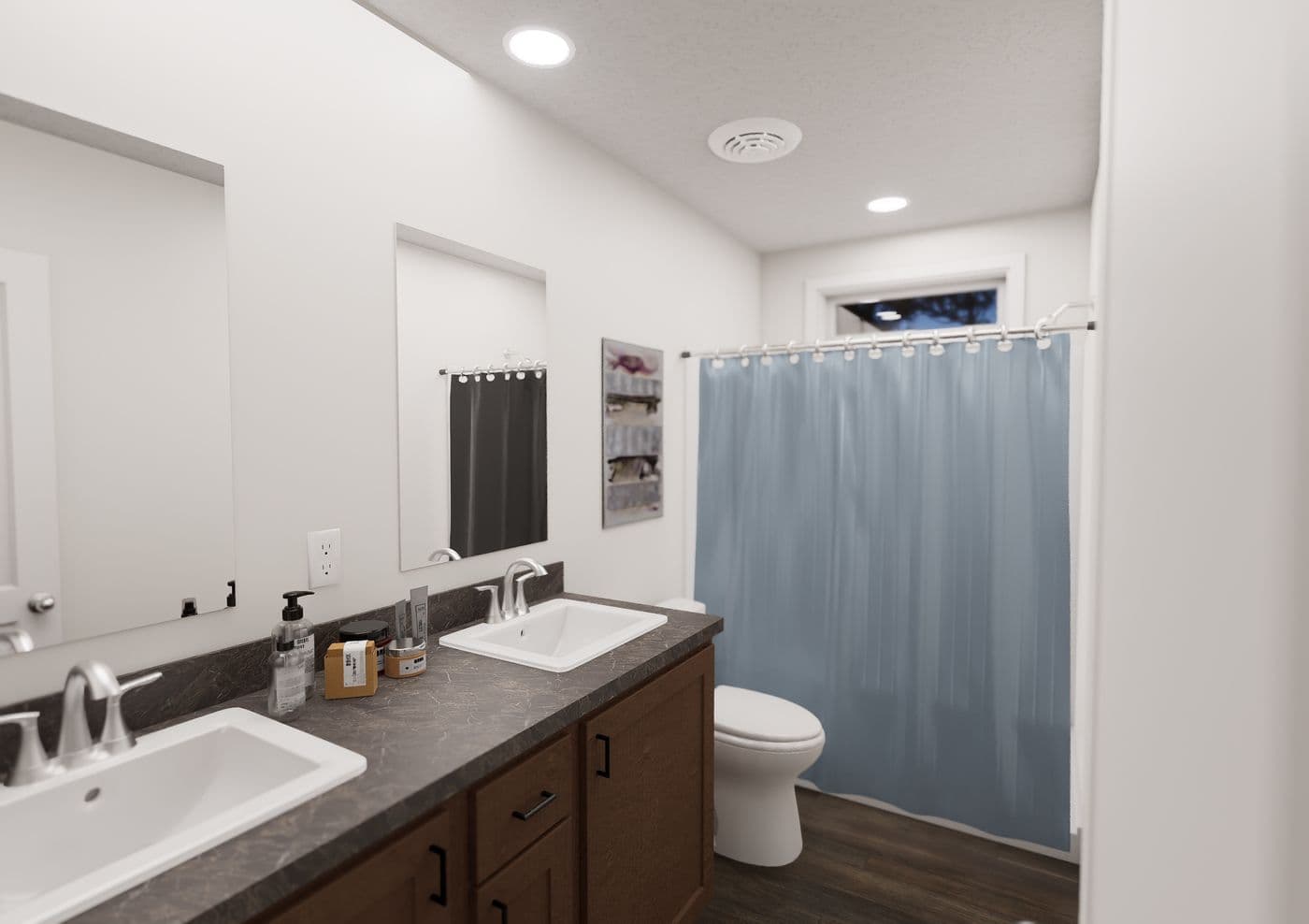 The 5036 IMAGINE Guest Bathroom. This Manufactured Mobile Home features 3 bedrooms and 2 baths.