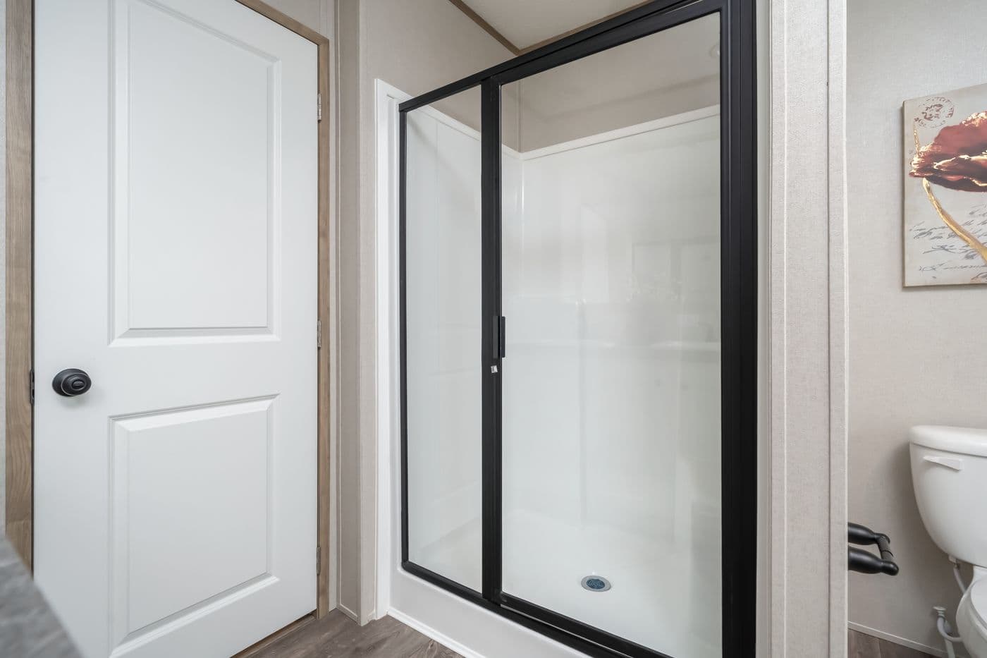 The PT 78 Primary Bathroom. This Manufactured Mobile Home features 3 bedrooms and 2 baths.