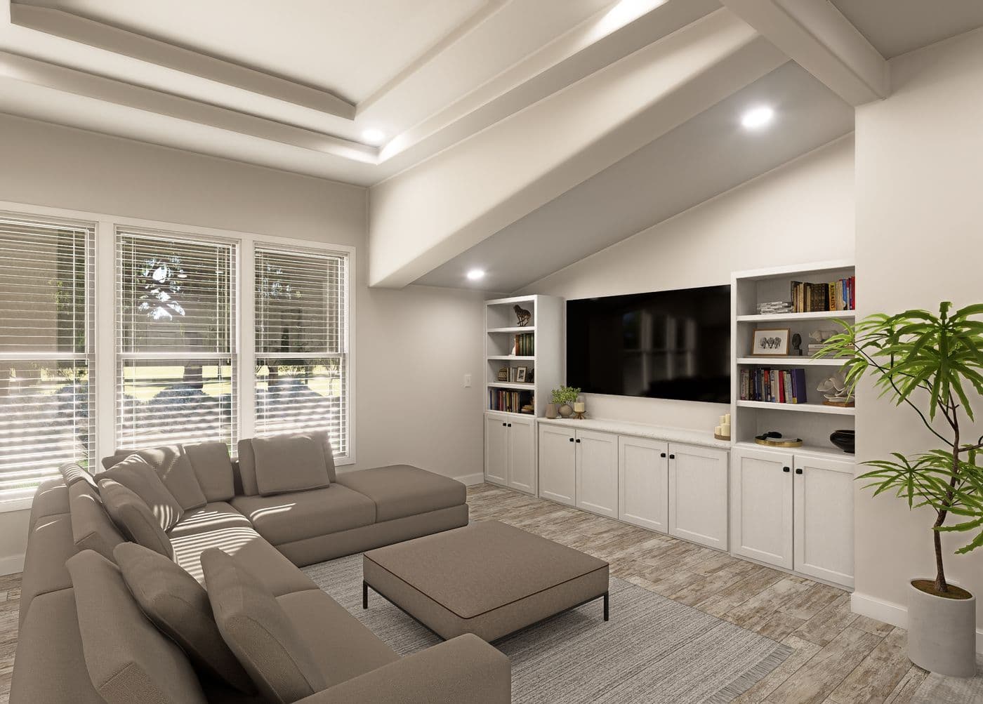 The ING601K WHITE PINE          GW Living Room. This Manufactured Mobile Home features 3 bedrooms and 3 baths.