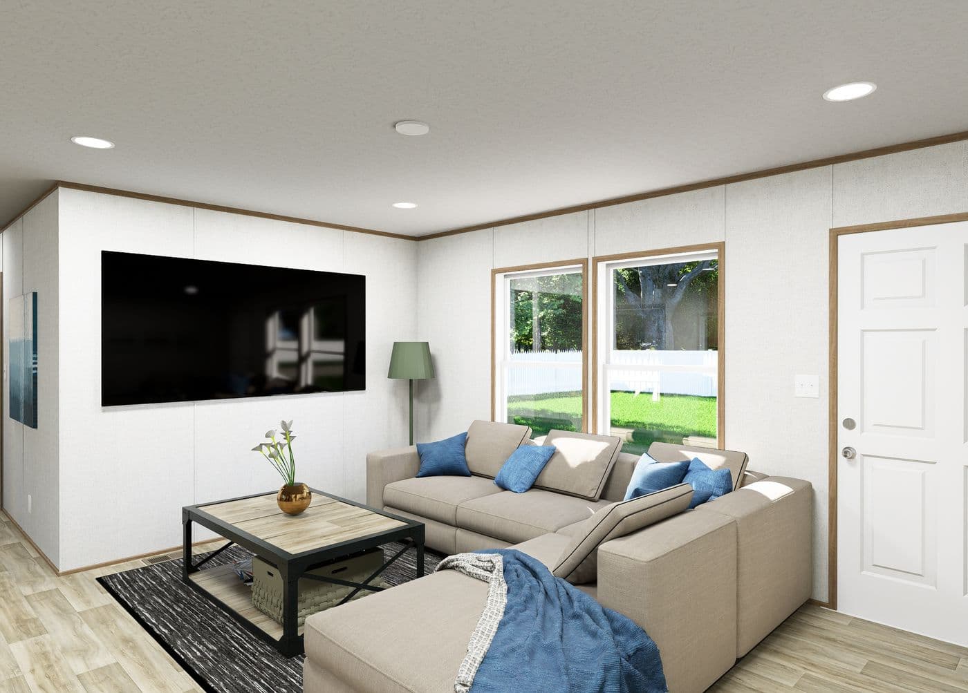 The VISTA  28X48 Living Room. This Manufactured Mobile Home features 3 bedrooms and 2 baths.