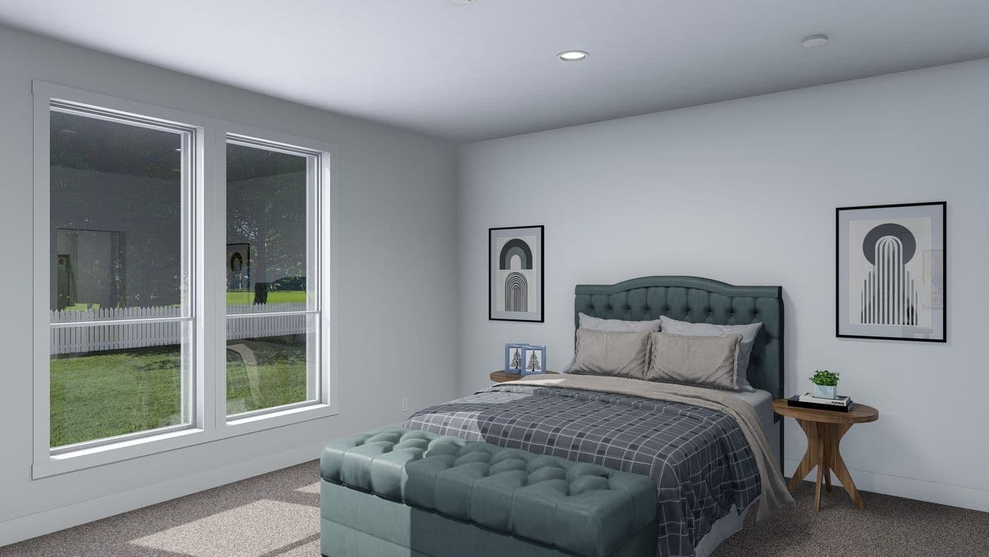 The ACADIA Primary Bedroom. This Manufactured Mobile Home features 3 bedrooms and 2 baths.