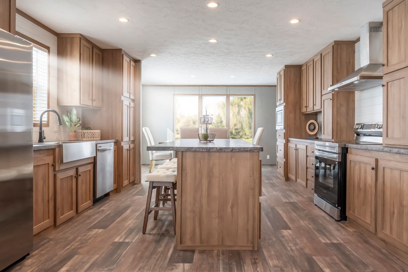 The BLACK DIAMOND Kitchen. This Manufactured Mobile Home features 3 bedrooms and 2 baths.