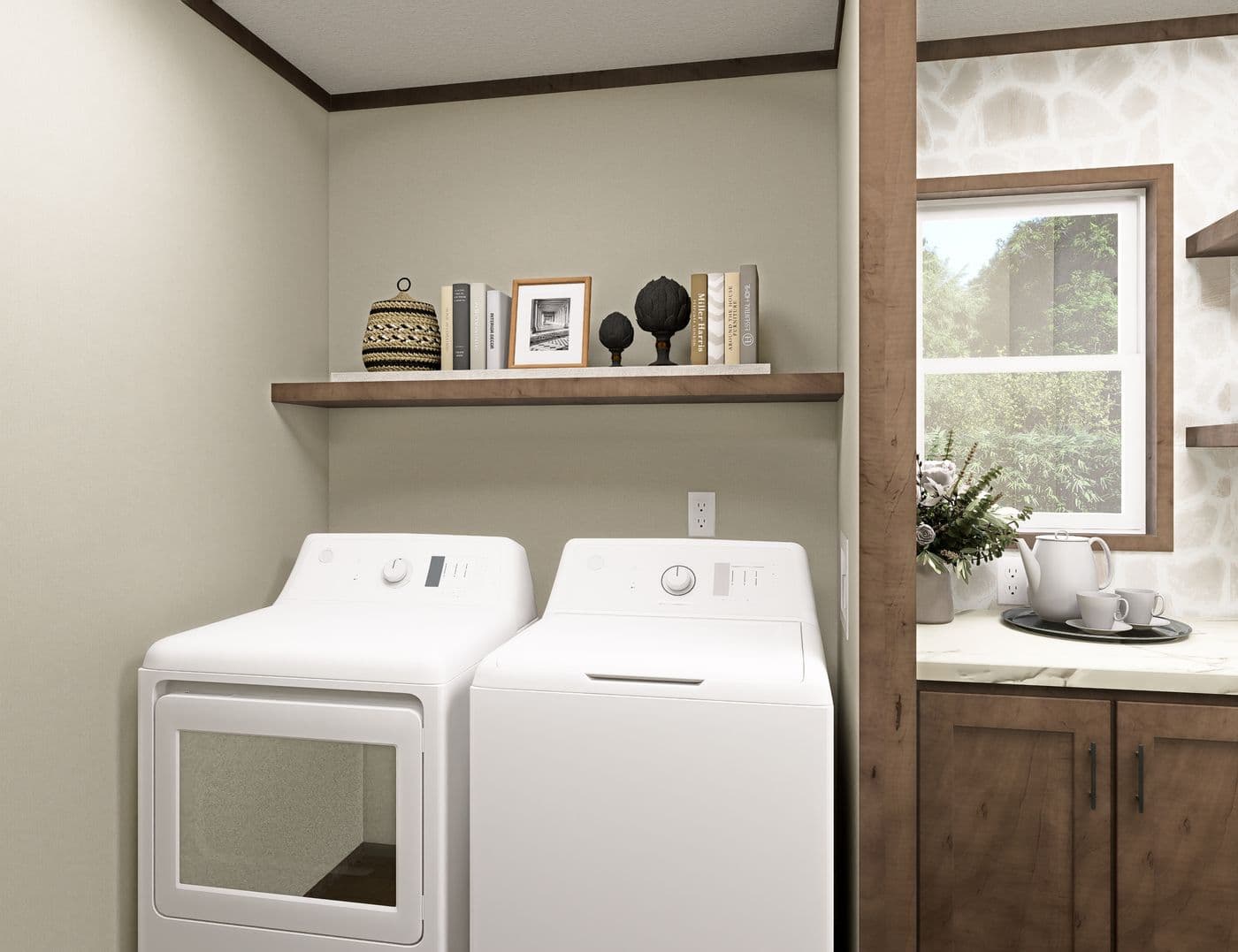 The RIO Utility Room. This Manufactured Mobile Home features 3 bedrooms and 2 baths.