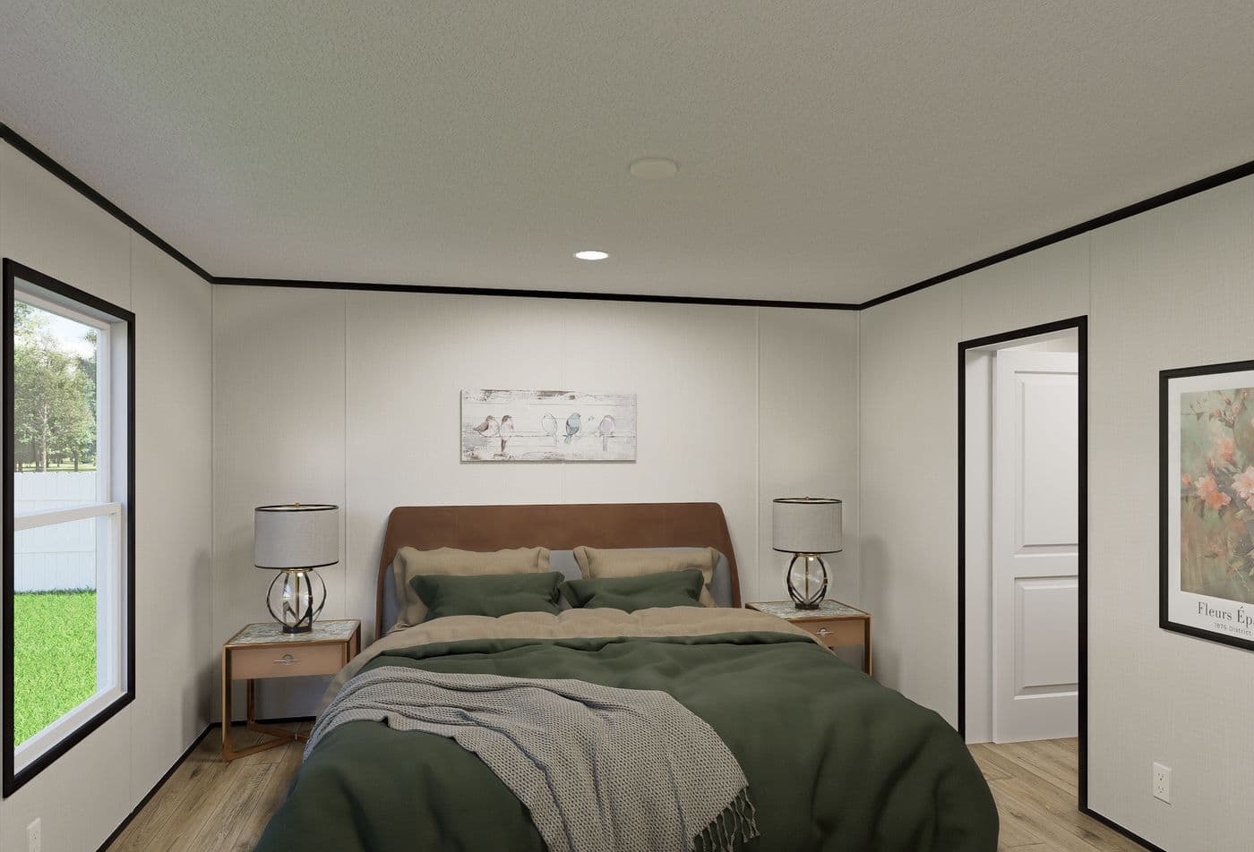 The ECLIPSE Primary Bedroom. This Manufactured Mobile Home features 4 bedrooms and 2 baths.