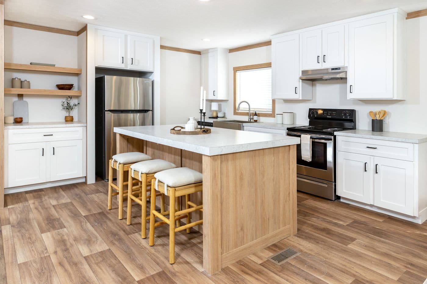 The WILDER Kitchen. This Manufactured Mobile Home features 3 bedrooms and 2 baths.