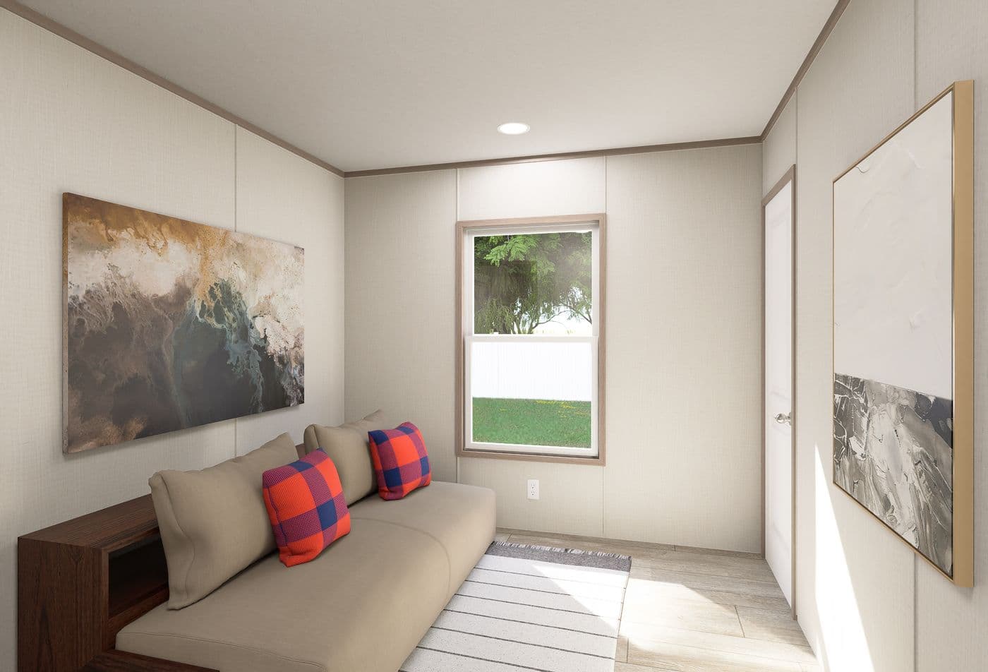 The FLEX ANNIVERSARY Bedroom. This Manufactured Mobile Home features 3 bedrooms and 2 baths.