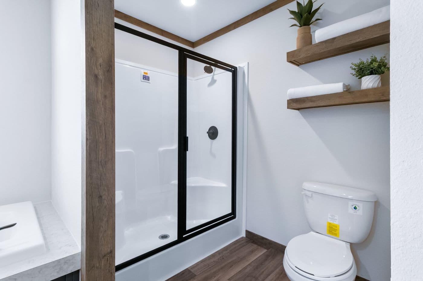 The FARM 3 FLEX Primary Bathroom. This Manufactured Mobile Home features 3 bedrooms and 2 baths.