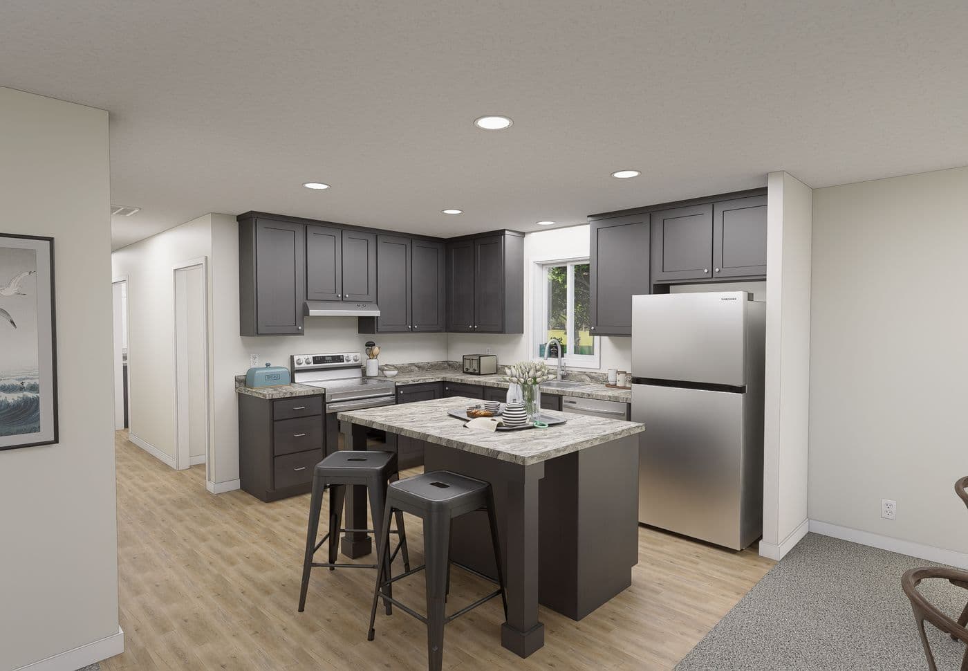 The 5021 IMAGINE Kitchen. This Manufactured Mobile Home features 3 bedrooms and 2 baths.