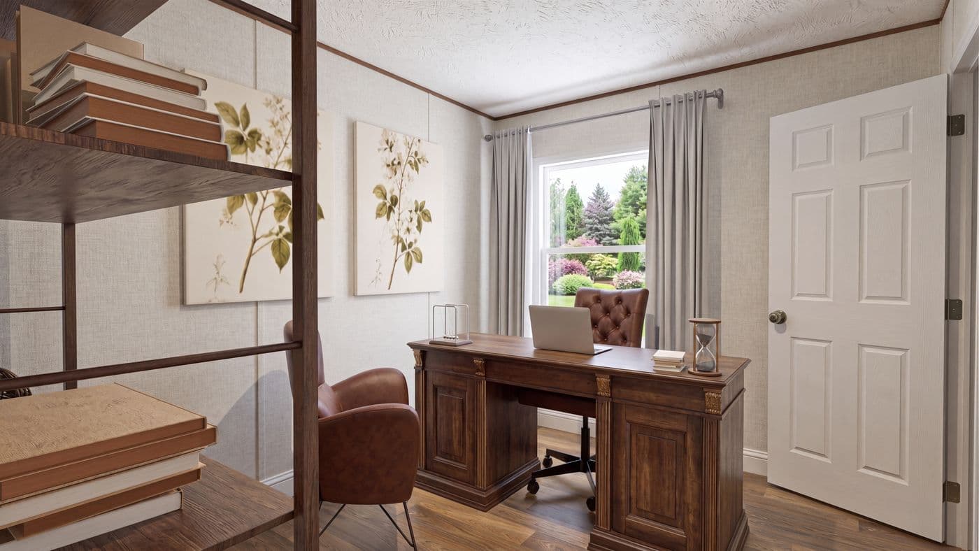 The BIRCH Guest Bedroom. This Manufactured Mobile Home features 3 bedrooms and 2 baths.