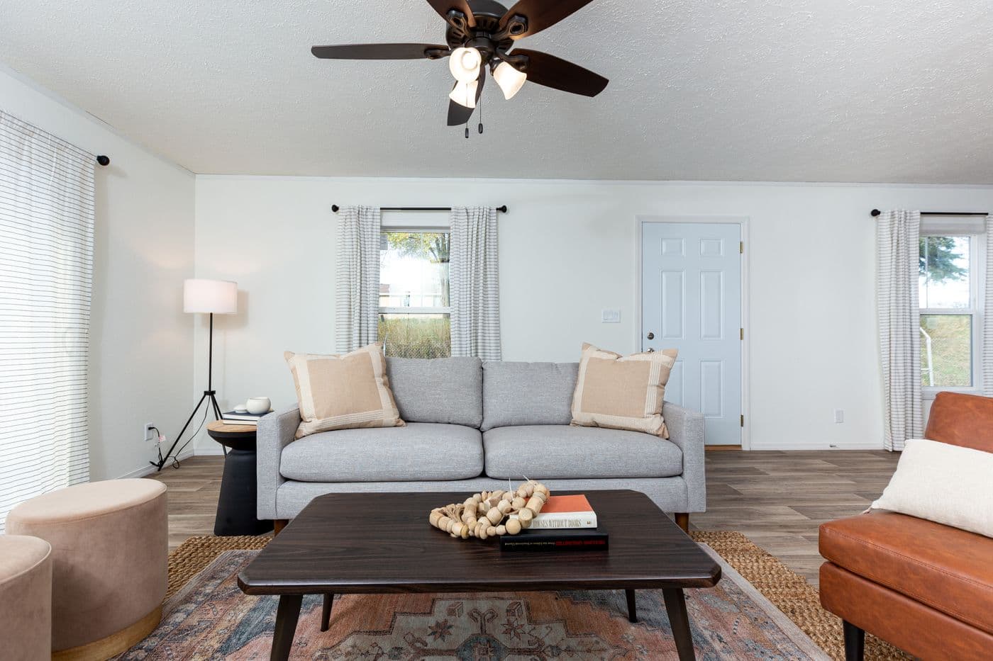 The LIFESTYLE 208 Living Room. This Manufactured Mobile Home features 3 bedrooms and 2 baths.