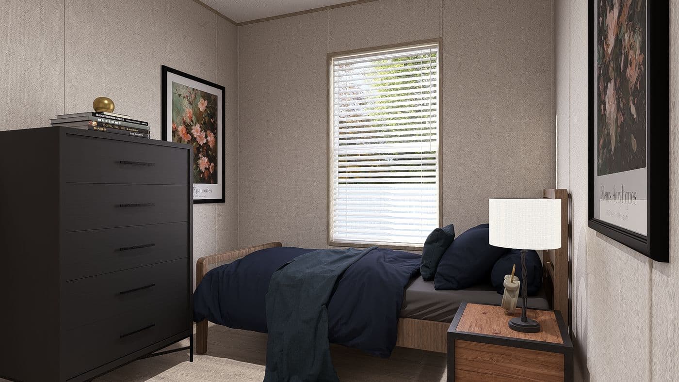The BLAZER 66 B Bedroom. This Manufactured Mobile Home features 3 bedrooms and 2 baths.