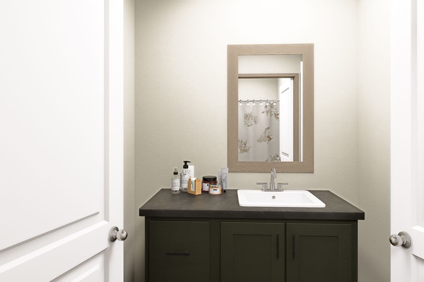 The SUMMIT Guest Bathroom. This Manufactured Mobile Home features 4 bedrooms and 3 baths.