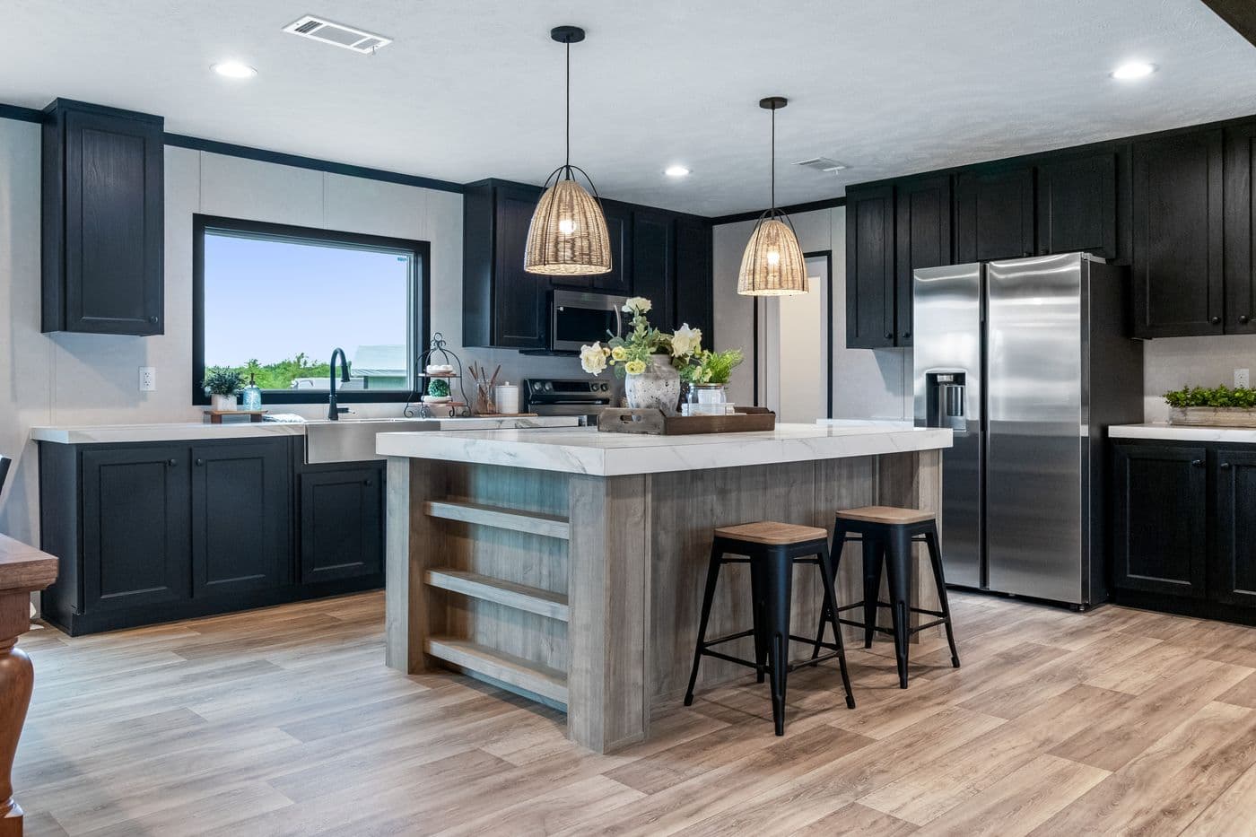 The ODYSSEY Kitchen. This Manufactured Mobile Home features 4 bedrooms and 2 baths.