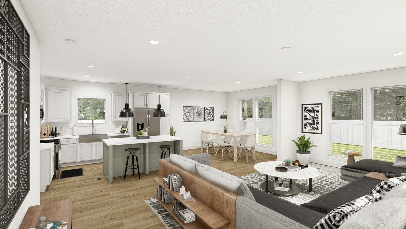 The HRR 2856-3E          LIGHTFOOT Foyer. This Manufactured Mobile Home features 3 bedrooms and 2 baths.
