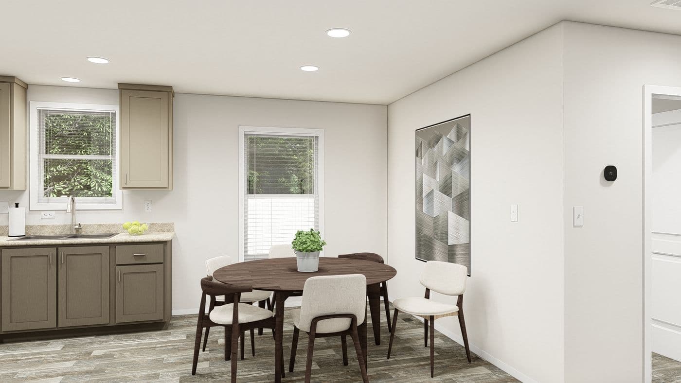 The DRM481F 48'              DREAM Dining Area. This Manufactured Mobile Home features 3 bedrooms and 2 baths.