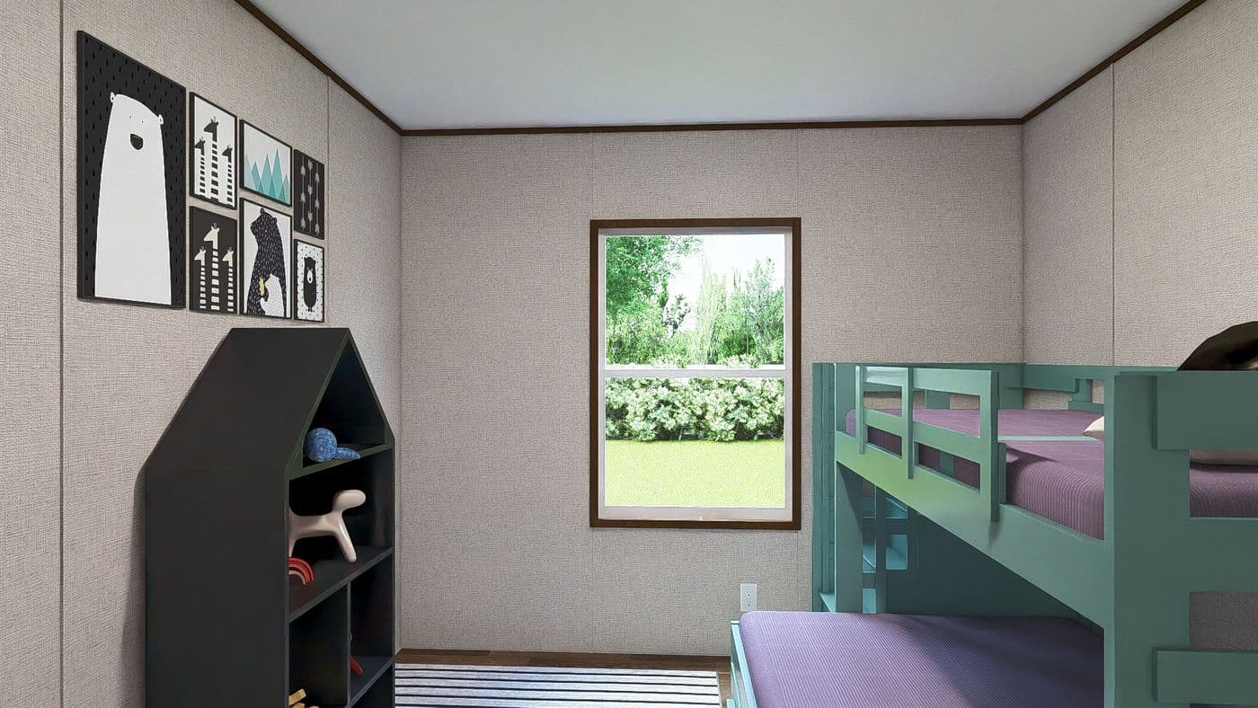 The MAPLE Bedroom. This Manufactured Mobile Home features 3 bedrooms and 2 baths.