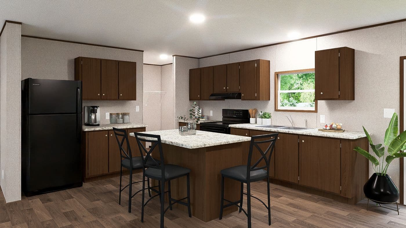 The SYCAMORE Kitchen. This Manufactured Mobile Home features 4 bedrooms and 2 baths.