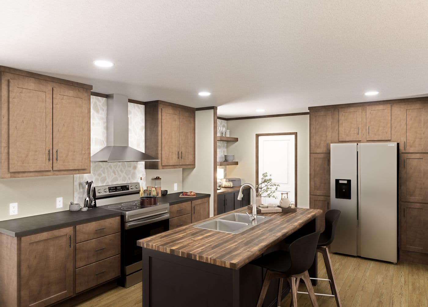 The SEVIER Kitchen. This Manufactured Mobile Home features 4 bedrooms and 3 baths.