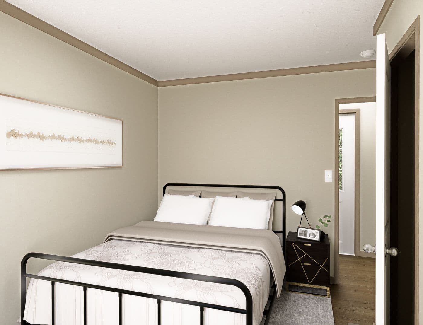 The SYDNEY Guest Bedroom. This Manufactured Mobile Home features 3 bedrooms and 2 baths.