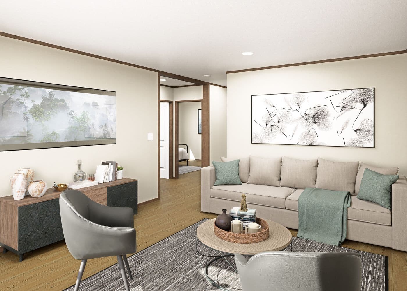 The CROCKETT Den. This Manufactured Mobile Home features 3 bedrooms and 2 baths.